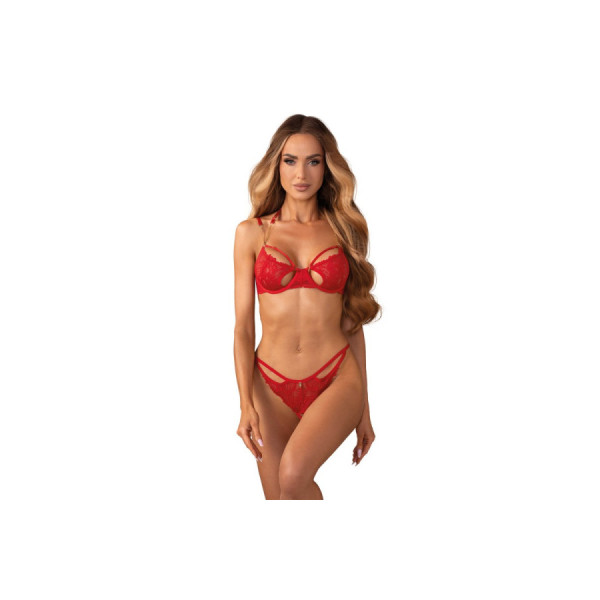 Matildea ensemble lingerie ouvert rouge